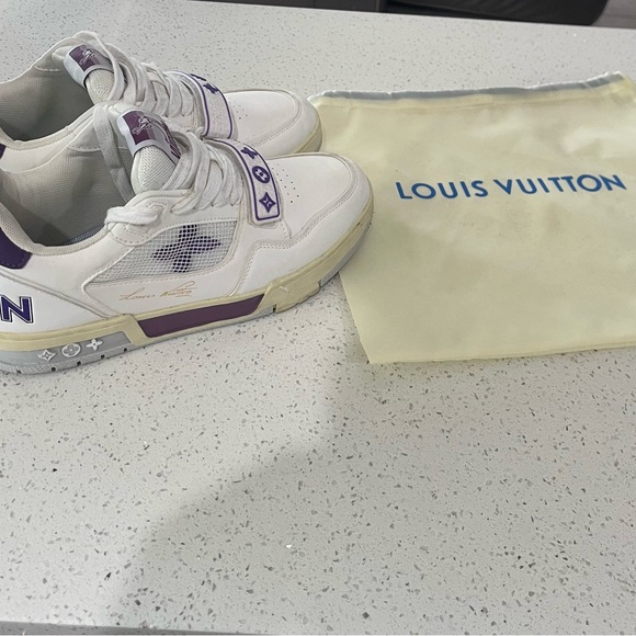 Louis Vuitton Other - Louis Vuitton White and Purple Low-Top Sneakers with Logo Accents